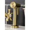 Kingston Brass KS2337NX Industrial Style Bridge Kitchen Faucet with Brass Sprayer, Brushed Brass KS2337NX - alternate 6